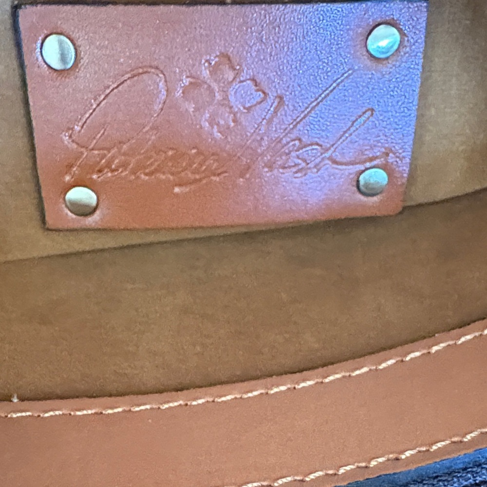 PATRICIA NASH Adeline Cognac Leather Cutout Tooled Tote - Picture 5 of 10